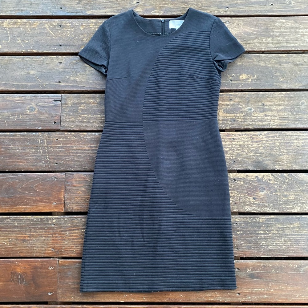 Hugo Boss Black Textured Midi Dress